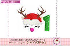 Christmas Reindeer girl Numbers machine embroidery bundle 19 Product Image 3