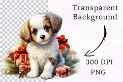 christmas cute dog clipart, dog sublimation Product Image 2