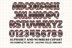 Christmas Alphabet png clipart, christmas doodle letters Product Image 5