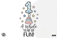 1st Birthday Sublimation PNG - Baby PNG - Birthday PNG Product Image 1