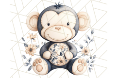 Blue Floral Stuffed Animal Clipart PNG, Cute Stuffed Animals Product Image 3