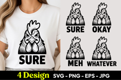 Chicken Sure Okay Meh SVG PNG Product Image 1