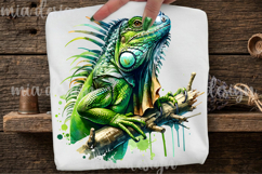 Iguana PNG, Tropical Reptile Sublimation Product Image 1