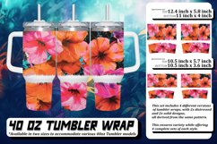 Spring 3D Flower Tumbler Wrap 40oz Product Image 1
