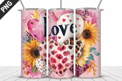 Lovely Hearts Tumbler Design | Valentine's Day Tumbler Wrap Product Image 4