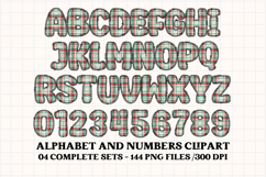 Christmas Alphabet png clipart, christmas letters doodle Product Image 5
