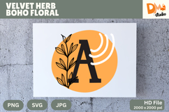 Velvet Herb Boho Floral Monogram Product Image 1