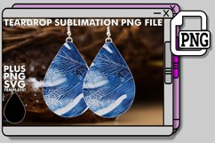 Playful Leaf Pattern Sublimation Teardrop Earrings Product Image 1