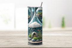 3D Biophilic Cloud Seamless Tumbler Wrap - Floating Product Image 2