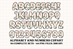 Kids Easter Alphabet png clipart, kids easter letters doodle Product Image 5