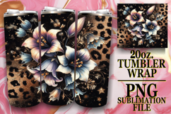 Magical mornings 20oz tumbler wrap, Leopard Prints Product Image 1