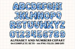 Christmas Alphabet png clipart, christmas doodle letters Product Image 5