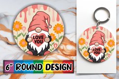 Cheerful Circle Coasters Design PNG, Valentines Product Image 1