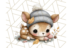 Woodland Nursery Baby Animals Clipart, Cute Animals Png Product Image 3
