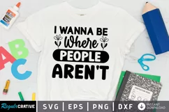 I Wanna Be Where SVG, Anti Social SVG Design Product Image 1