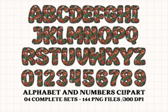 Christmas Alphabet png clipart, christmas doodle letters Product Image 5