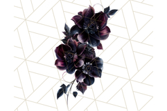 Gothic Floral PNG, Dark Aesthetic Flowers Clipart Print Product Image 3