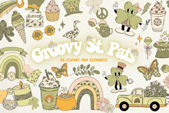 Retro Clipart Hand Drawn Clipart Illustration Bundle Product Image 2