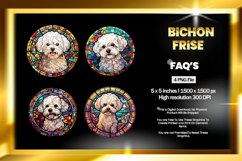 Bichon Frise Dog Stained Glass - 04 Variations Product Image 1