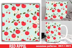 Red Apple Pattern Digital Papers Product Image 1