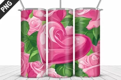 Rose Tumbler Sublimation | Valentine's Day Tumbler Wrap Product Image 4