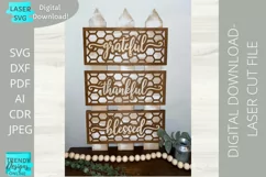 Grateful Thankful Blessed Fence Sign svg, Chicken wire svg Product Image 2