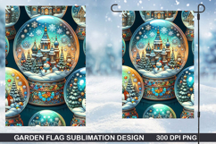 Christmas Garden Flag Sublimation| Christmas Garden Flag PNG Product Image 1