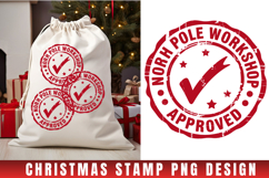 Christmas Stamp Clipart, Christmas Retro sublimation PNG Product Image 1