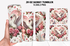 Valentine Skinny Tumbler 20oz Wrap Design, Valentine Tumbler Product Image 1