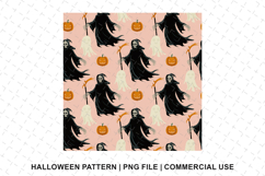 Halloween Grim Reaper Pattern Png | | Digital Paper Product Image 1