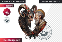 Krampus Christmas Clipart , Bad santa Christmas clipart png Product Image 1