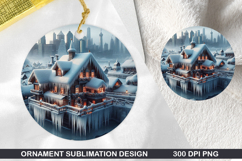 Home Stained Glass Ornament PNG, Digital Download File Product Image 1