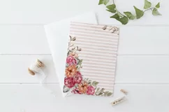 Floral Printable Cards, 4 PNG, Flowers Greeting Cards Product Image 2