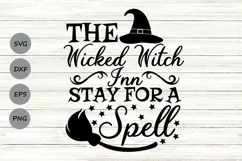 Wicked Witch Inn svg, Halloween svg, witch svg, spooky svg. Product Image 1