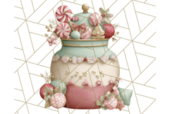 Pastel Christmas Clipart, Mint and Blush Holiday PNG Product Image 3