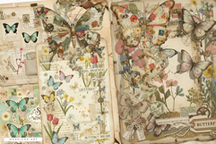 Ephemera Spring Butterfly Junk Journal Png Product Image 4