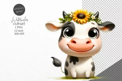 Cow clipart, Calf clipart, Farm animals clipart Product Image 1