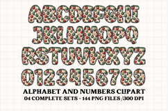 Christmas Alphabet png clipart, christmas letters doodle Product Image 5
