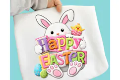 Faux Yarn Easter PNG, Easter Bunny PNG, Faux yarn Bunny PNG Product Image 6