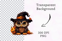 Cute owl halloween clipart, owl sublimation Product Image 2