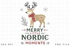 Merry Little Nordic Moments PNG Sublimation Design Product Image 2