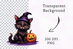 Cute cat halloween clipart, cat sublimation Product Image 2