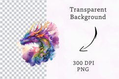 Watercolour Fantasy Dragon Clipart Product Image 2