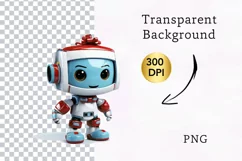 Cute Christmas Robot Sublimation Clipart, Robot png Product Image 2