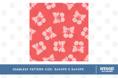 American 4th of July Coquette Cherry Bow Seamless Pattern Product Image 2