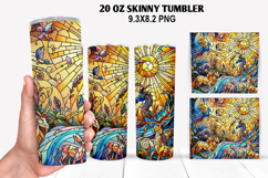 Skinny Tumbler 20oz Wrap Design, Summer Tumble PNG Design Product Image 1