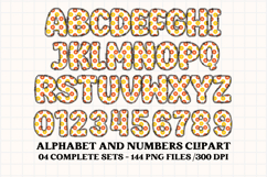 Easter Day Digital Papers, easter day doodle letters Product Image 5