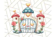 Princess Castle Clipart PNG, Enchanted Garden Artwork Product Image 3