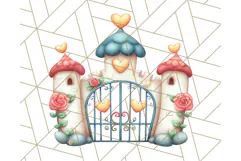 Princess Castle Clipart PNG, Enchanted Garden Artwork Product Image 3