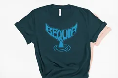 Bequia Island word art in the Shape of a Whale Tail SVG Product Image 3